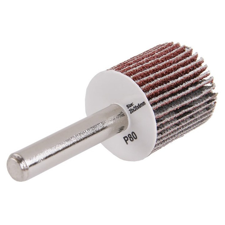 Csapos lamellás csiszolókorong 20 x 20 x 6 mm / P80