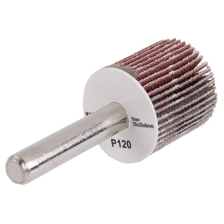 Csapos lamellás csiszolókorong 20 x 20 x 6 mm / P120