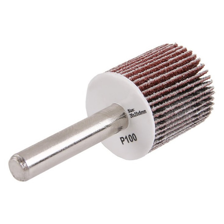 Csapos lamellás csiszolókorong 20 x 20 x 6 mm / P100