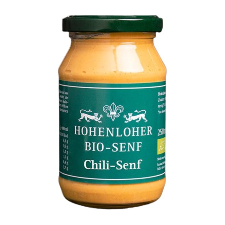 Mustar cu Chili BIO HOHENLOHER 250ml