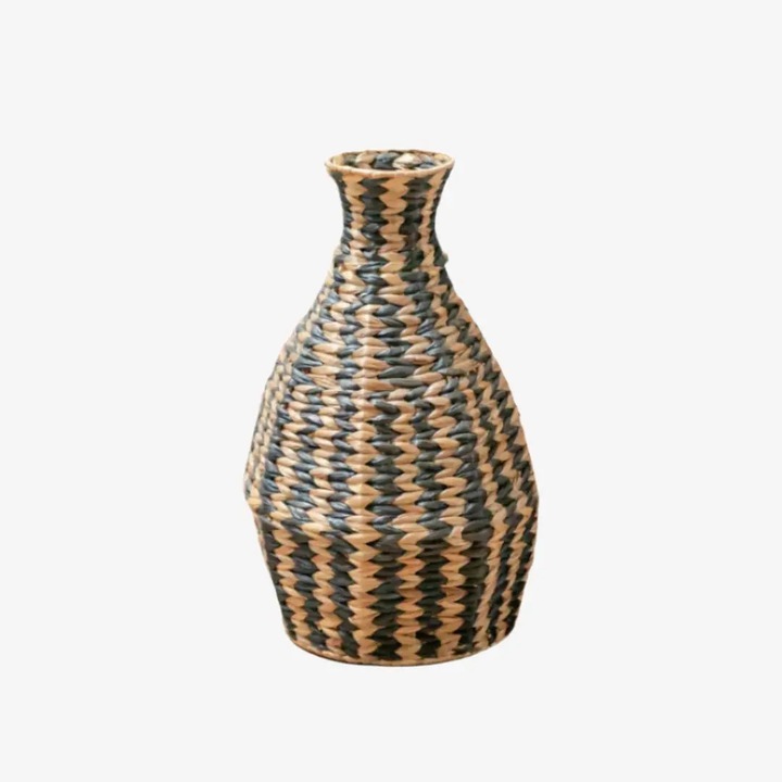 Vaza decorativa Phos & Gaia, din iakintho de mare, cu schelet metalic, 50cm, stil boho