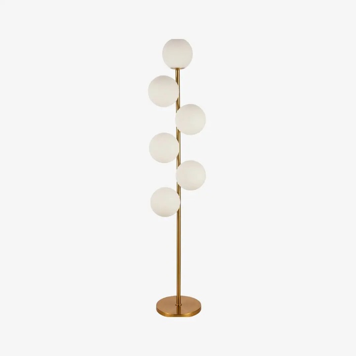 Lampadar Phos & Gaia Jenna, metalic, design minimalist, 4 surse de iluminat, 1.5x1.5m
