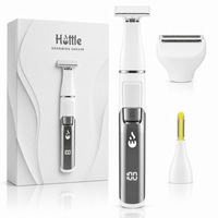 Epilator Electric Profesional HOTTLE® 3 In 1, Aparat Epilare Multifunctional Pentru Femei, Fata, Picioare, Axila Si Zona Intima, Capete Interchangeabile, Motor 5W, Incarcare Type-C, Afisaj LED, Autonomie 120 Min, IPX6 Waterproof, Wet & Dry, Alb