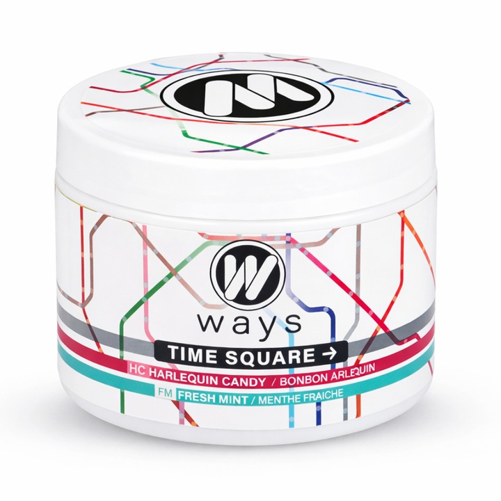 Aroma Narghilea Fara Tutun, Ways Time Square, Bomboane si Menta, 200g