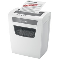 Distrugator documente manual Leitz IQ Home Office S, P4, cross-cut (confeti), 12 coli, cos 23l, alb