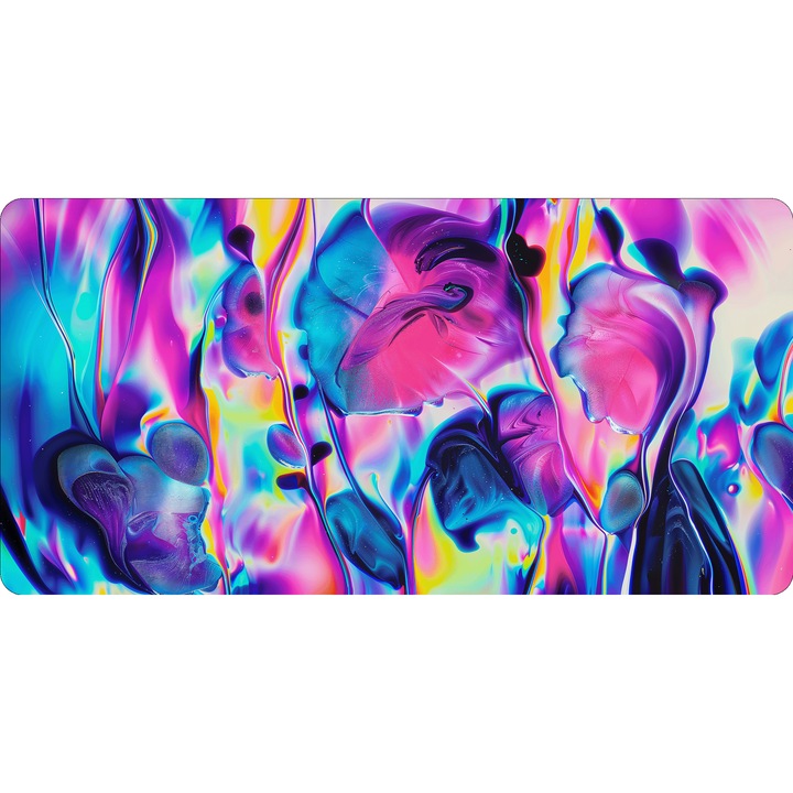 Mousepad Liquid Art Deskmat Fluid Art Neon 700x350x2mm margini drepte necusute Motrix