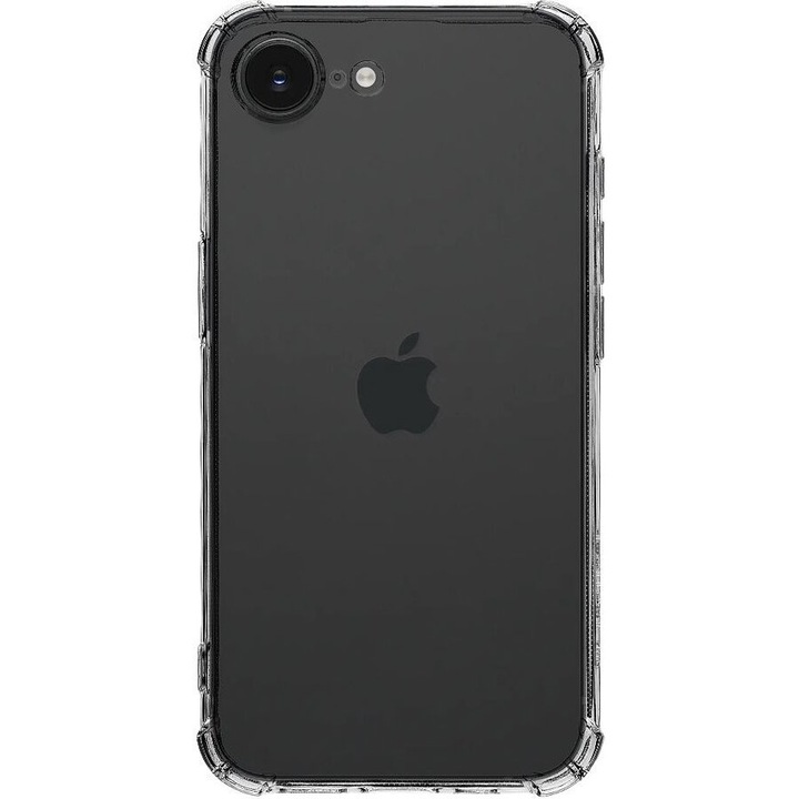 Husa telefon Tactical TPU PLYO pentru Apple iPhone 16e, transparent, colturi rezistente, compatibila cu incarcarea wireless