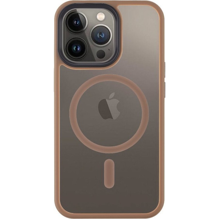 Husa telefon Tactical MagForce Hyperstealth pentru iPhone 13 Pro, transparenta, functie MagSafe, culoare Moucha Moose, standard militar MIL-STD-810 516