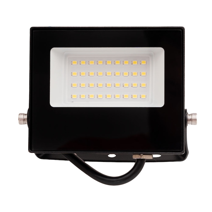Proiector LED slim 30W CW, negru, Novelite