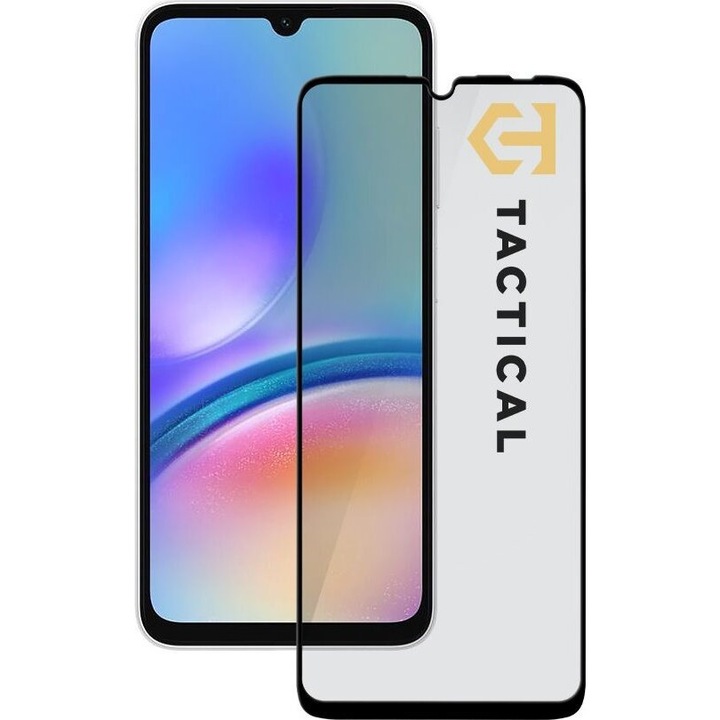 Folie protectie telefon Tactical, 5D, pentru Samsung Galaxy A05/A05s, 0.33mm, duritate 9H, neagra