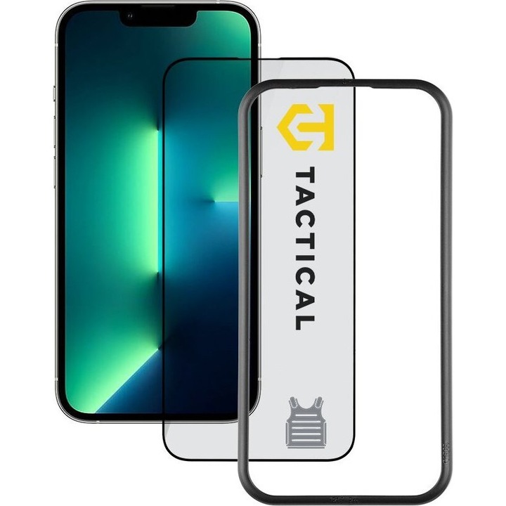 Folie protectie Tactical Impact Armour pentru Apple iPhone 13/13 Pro/14/16e, rezistenta la impact, aplicator inclus, ECO