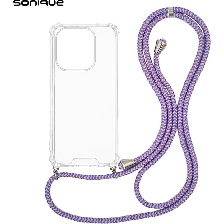 Husa telefon Sonique Armor Clear, antishock, TPU, multicolor, pentru Oppo A40