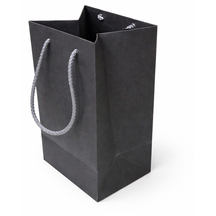 Set 10 buc - Punga pentru cadou - Nicas - negru - 12x20x12cm - Tip CANA