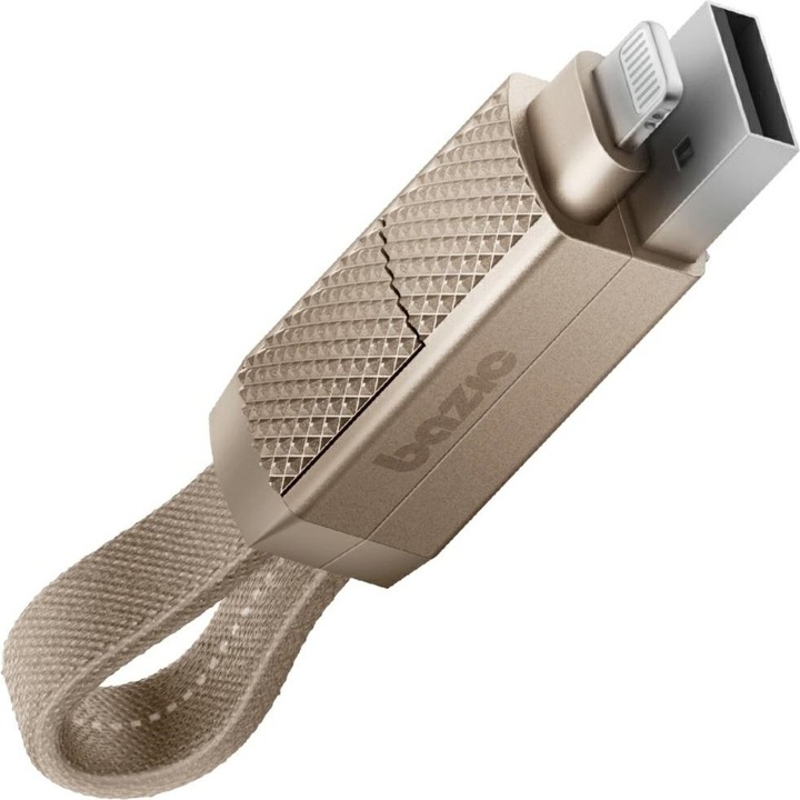 Cablu date 4in1, ENERGEA, Alucable USB-A/USB-C la USB-C/Lightning 15cm 60W 3A auriu