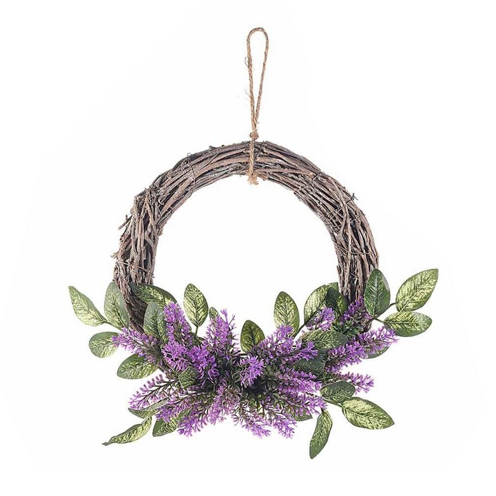 Coronita Lavanda artificiala lemn Ø 25 cm