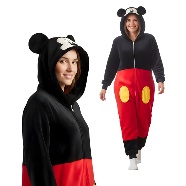 Costum carnaval, nerd hunters, Model Mickey Mouse S 145-155cm multicolor