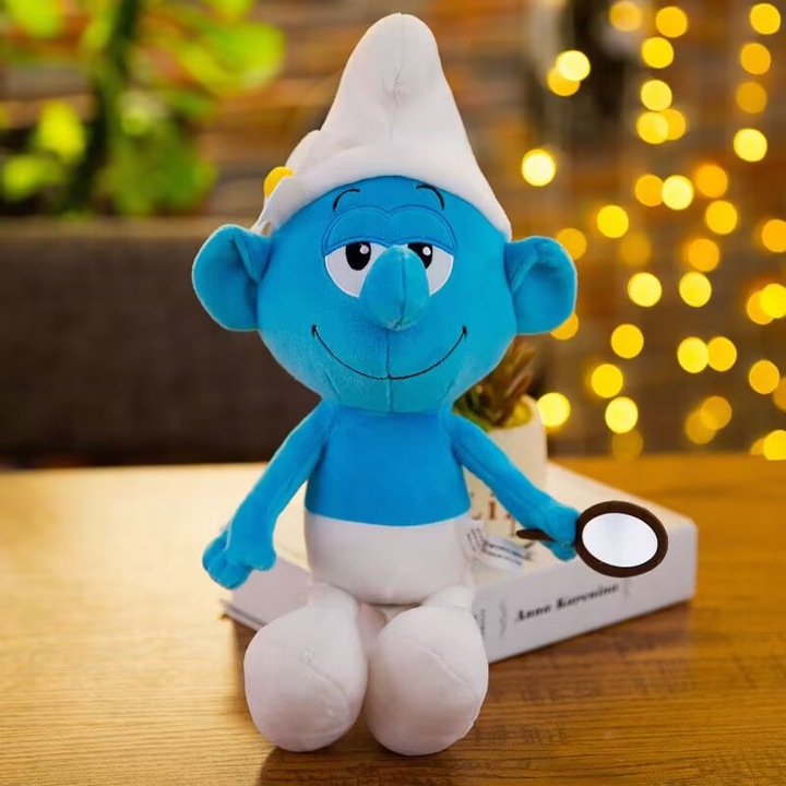 Jucarie de plus Smurfs, 40cm, cu bentita Smurf