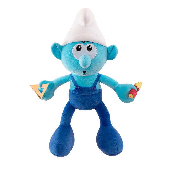 Jucarie de plus, Smurfs, Smurf Inginer, 40cm