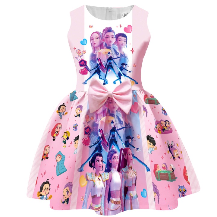 Rochie fetite, model Kpop Demon Hunter multicolor