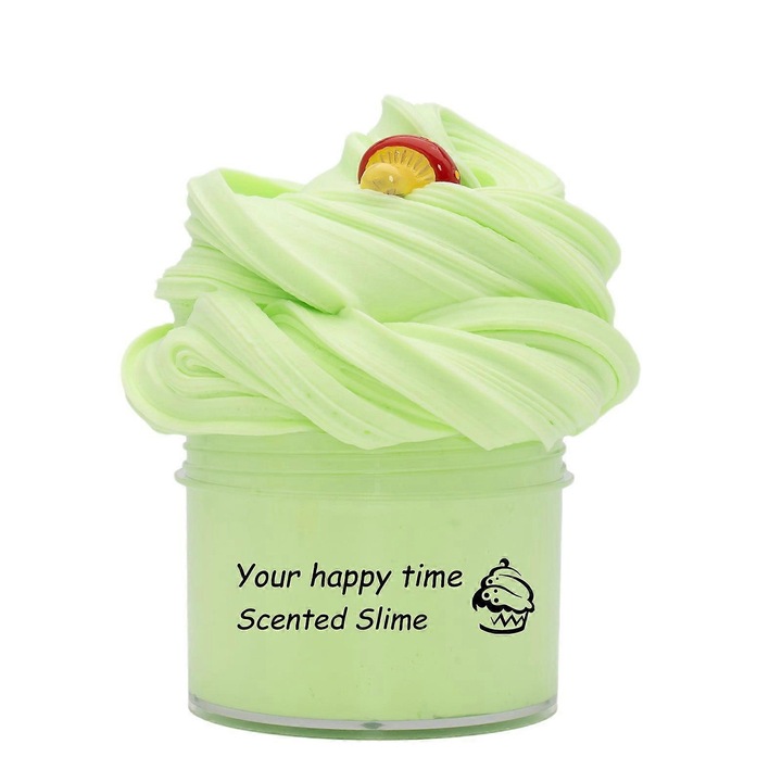 Slime pufos pentru copii, 70 ml verde