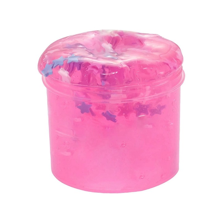 Slime Roz Intens cu Cristale de Fructe