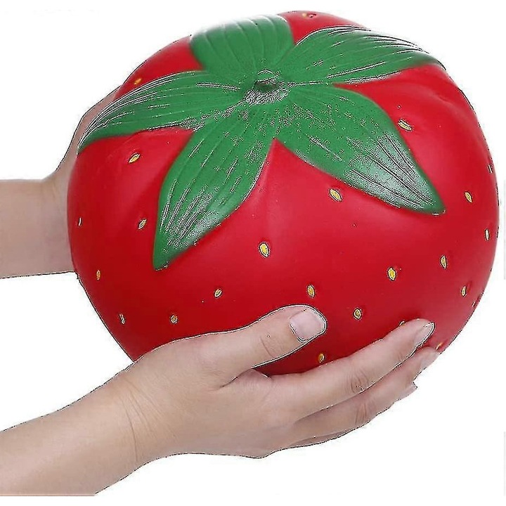 Interaktív gyerekjáték, stresszoldó eper, jumbo, 30x30cm, készlet