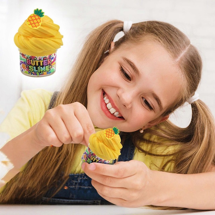 Slime parfumat realist galben