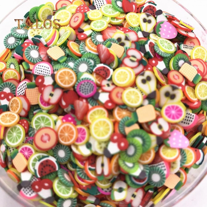 Jucarie interactiva copii, slime colorat, felii de fructe, set, pentru toate varstele