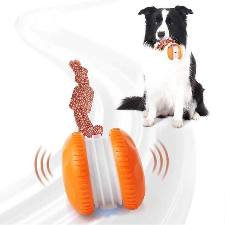 Jucarie interactiva pentru animale, minge electrica cu miscare aleatorie, pentru caini si pisici