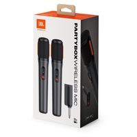 Set 2 microfoane wireless, JBL Partybox, digital, 2.4GHz, negru