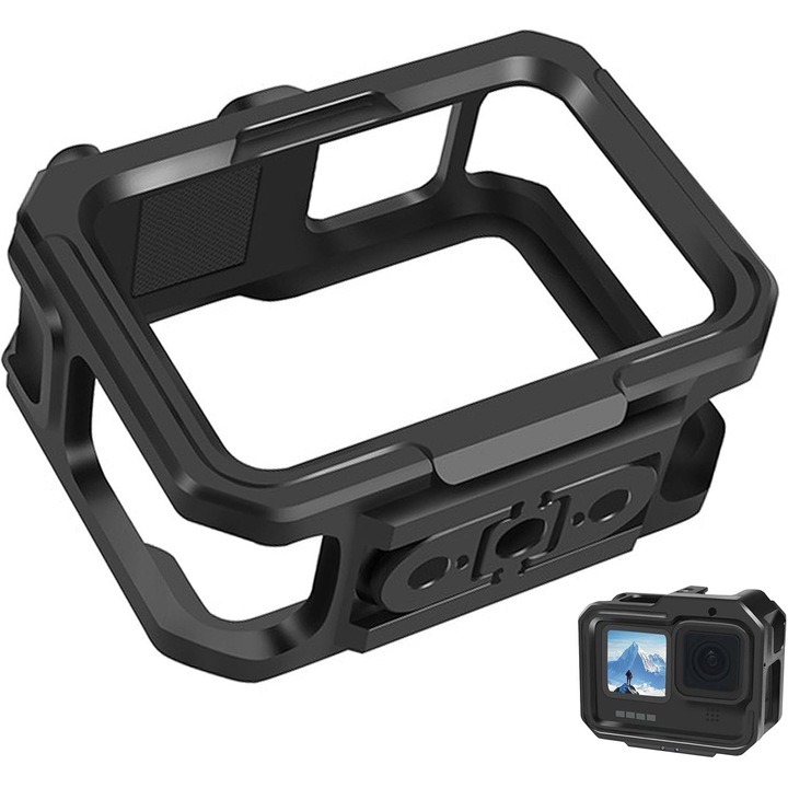 Защитен алуминиев корпус за GoPro Hero 9/10/11/12/13, практичен дизайн, универсален монтаж, размери 10x15x22cm