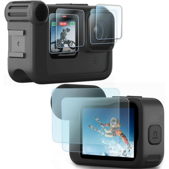 Set 6 Folii de Protectie pentru Go Pro Hero 12/11/10/9 Black, 9H, Transparent
