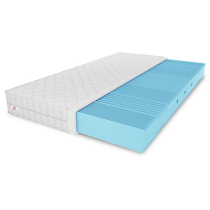 Saltea Nicole cu strat de masaj, 160 x 200 cm, inaltime saltea aprox. 10 cm, nivel de duritate H3, culoare: Fala, spuma foarte elastica, inclusiv husa