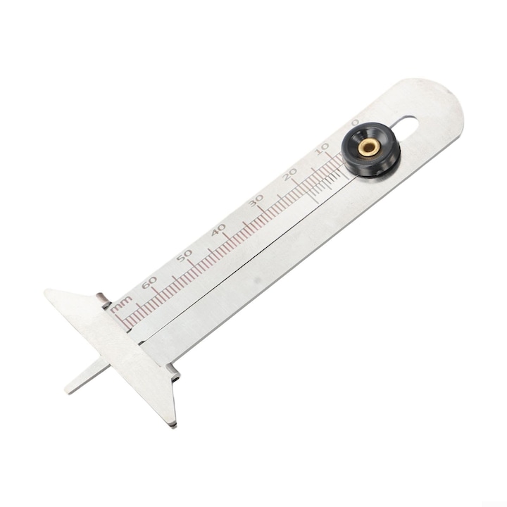 Gabarit de adancime pentru uzura anvelope din inox, design portabil, masurare precisa, scala gravata