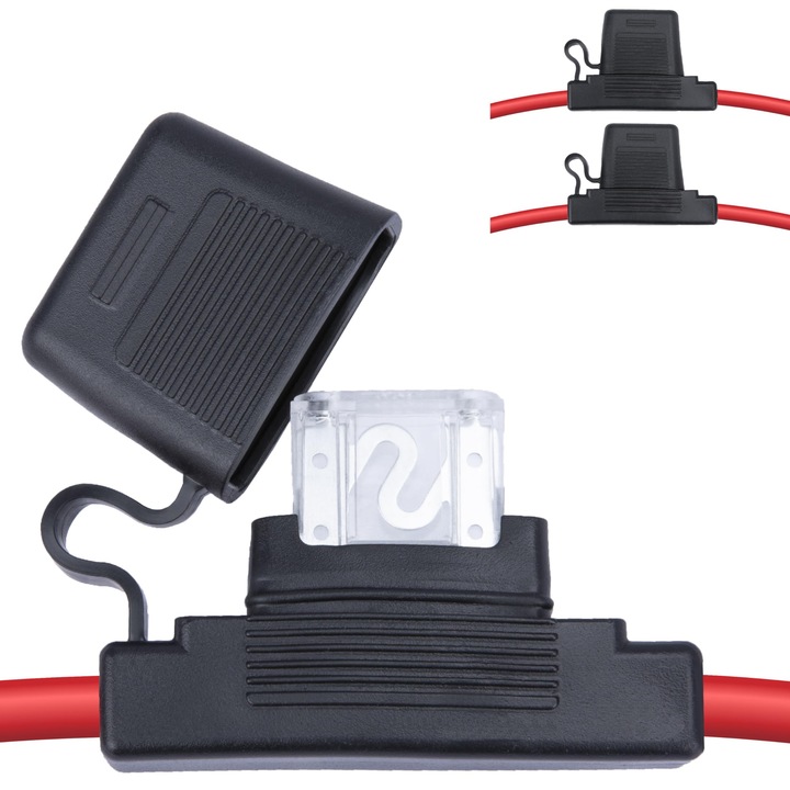 Set 5 suporturi de siguranta cu fir 16AWG, tip lama, impermeabile, DC 32V 3A-20A, pentru automobile si camioane