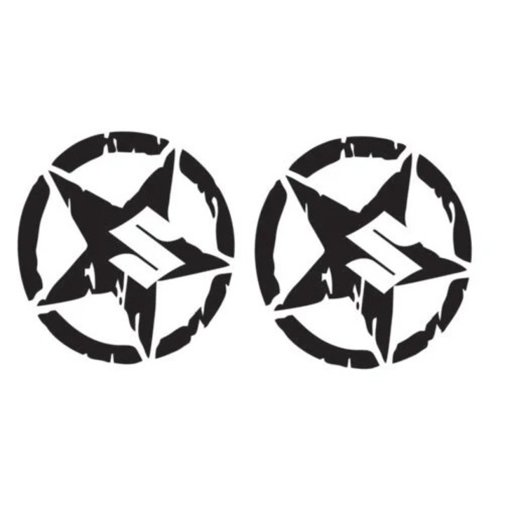 Set Stickere Auto, Decorative Off Road Extrem 4x4 45 cm, alb