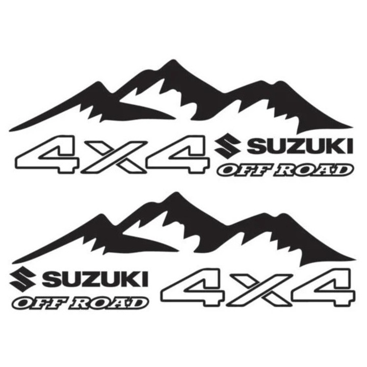 Set Stickere Auto, Decorative Off Road Pasiune 4x4 90 cm, negru