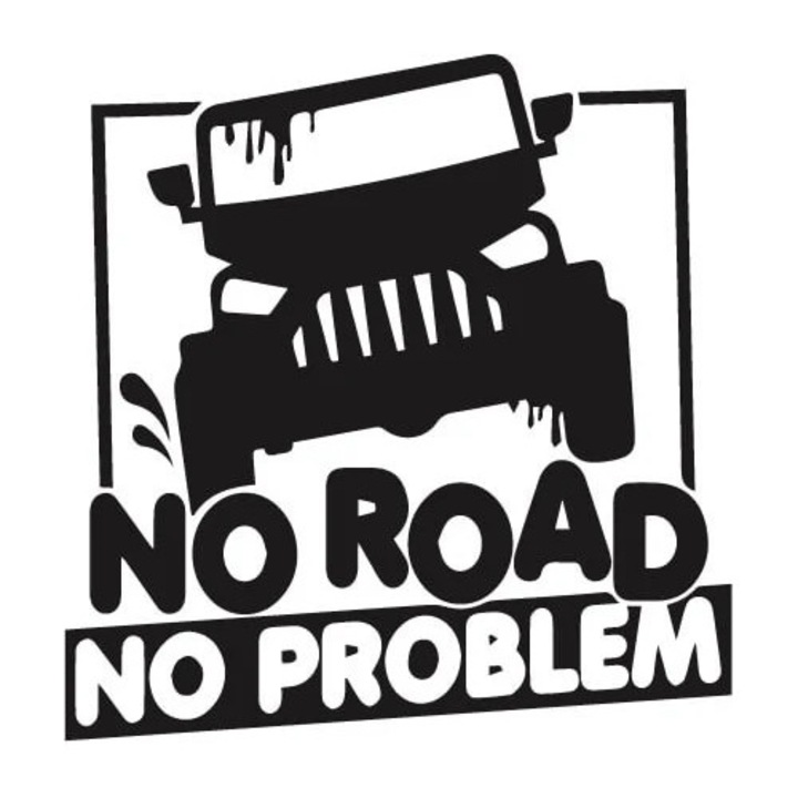 Stickere Auto, Decorative Off Road Forta 4x4 45 cm, alb