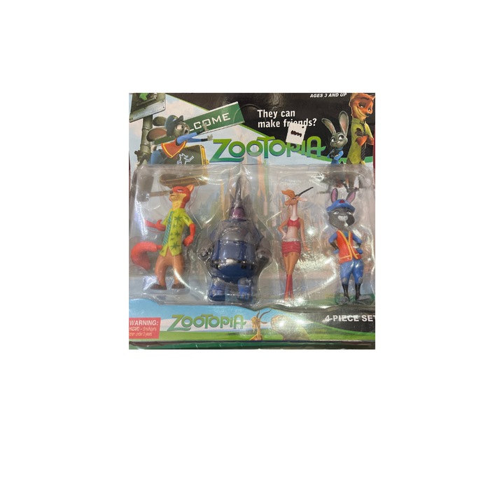 Set 4 Figurine Zootopia multicolor