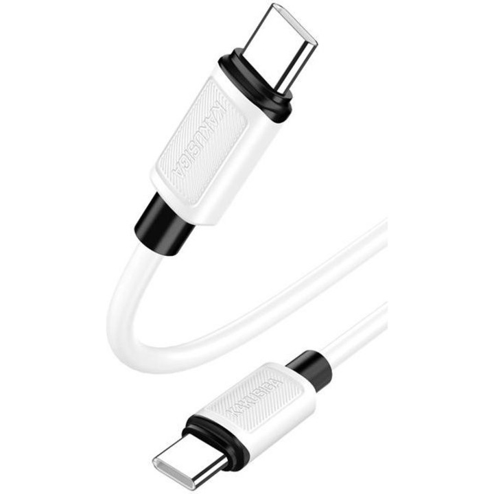 Cablu de date USB-C KAKUSIGA KSC-998, 100W, 1m, alb