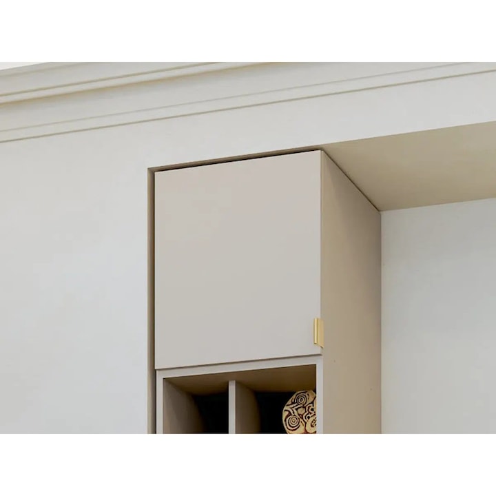 Dulap dormitor haine, Bej/casmir, suprapozabil 1U, Auris, L 41 x A 47.8 x H 48cm, cu Balamale soft close