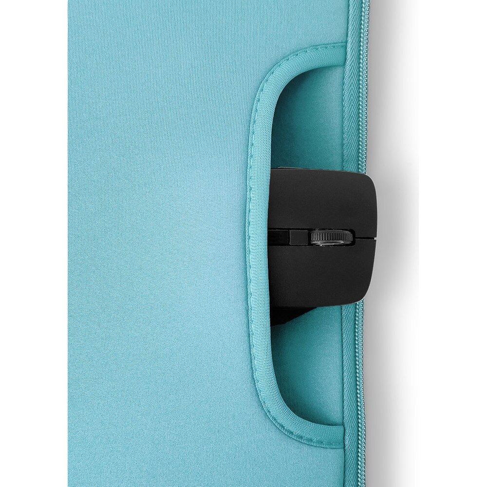 Geanta laptop Hurtel, neopren, 15.6'', impermeabila, albastru deschis, dimensiuni 40x30x2cm