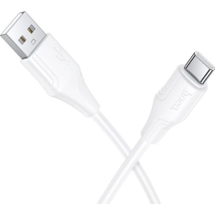Cablu de date Hoco USB A la USB C 3A 1m alb