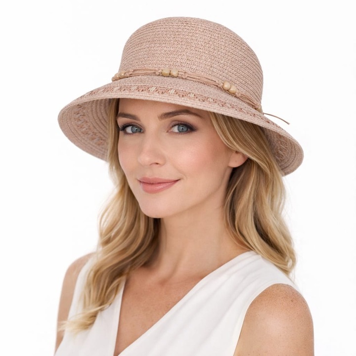 Palarie de soare, dama, bor mic, reglabila, Roz, Reglabila