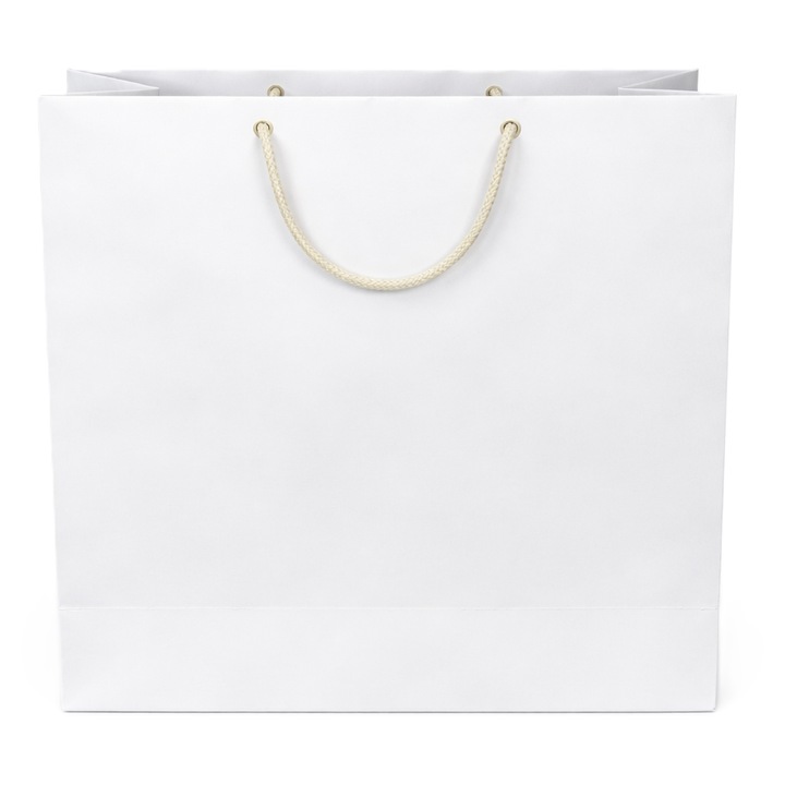 Set 10 buc - Punga pentru cadou - Nicas - alb - 28X32X16 cm - Tip ORH L