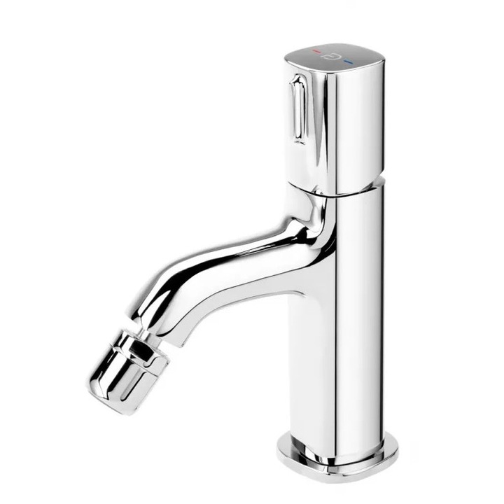 Baterie bideu FDesign Meandro FD1-MDR-6-11, 3/8'', marimea S, monocomanda, fara ventil, crom