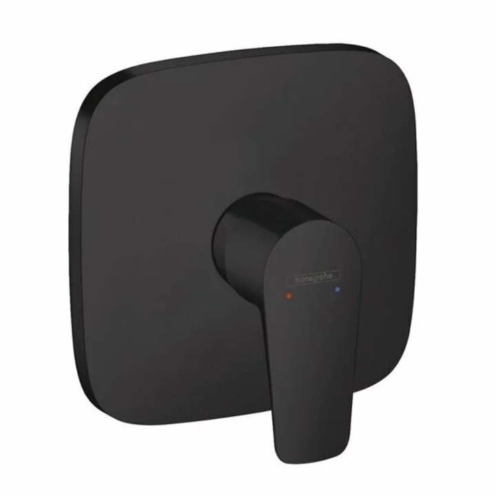 Baterie dus incastrata Hansgrohe Talis E monocomanda negru mat