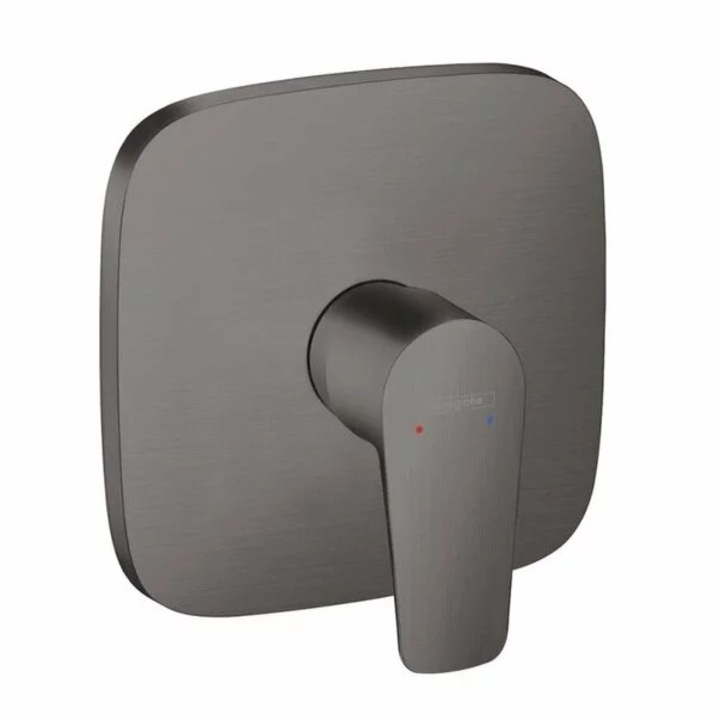 Baterie dus incastrata Hansgrohe Talis E monocomanda negru - crom periat