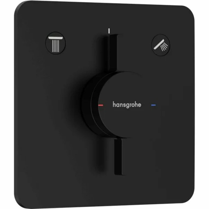 Baterie dus incastrata negru mat Hansgrohe DuoTurn Q 2 functii