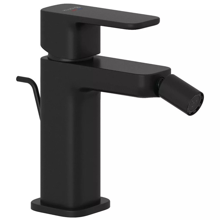 Baterie bideu Kludi Renon, S, 145 mm, ventil, mat, negru, 422163975